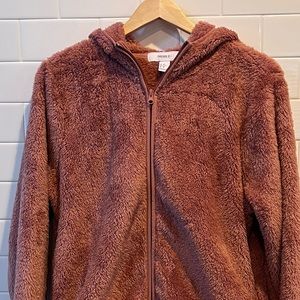 Ladies Plush Hooded Jacket - new